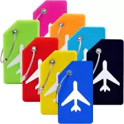 8 Pack Luggage Tags, Travel Bag Tags Suitcase Labels Silicone Suitcase Tags with