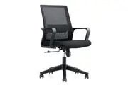 Adjustable Mid Back Swivel Office Chair w/ Armrest Office Home Black