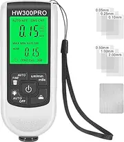0-2000UM Thickness Gauge High Precise LCD Digital Automobile Film Thickness Meter Car Paint Coating Thickness Tester Three Probe Modes Three Units Switching with Multi-Point and Zeroing Calibration