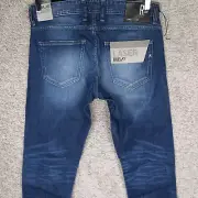 REPLAY GROVER MEN'S JEANS W29 L32 DEEP BLUE INDIGO STRETCH DENIM BNWT!