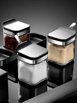 德國調料盒鹽罐子組合套裝廚房家用調味料收納瓶玻璃味精辣椒糖罐