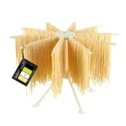 Collapsible Pasta Drying Rack Noodle Spaghetti Dryer Stand with 10 Bar Handles