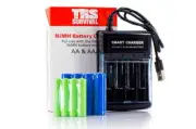 TRS NIMH AA & AAA Battery Charger Kit - New