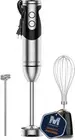 Titanium Reinforced 3-in-1 Immersion Hand Blender Powerful with 80% Sharper Blad