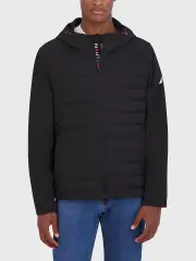 Padded Lightweight Mixed Media Jacket