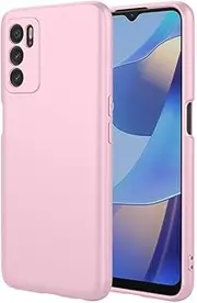[SEAHAI] Case for OPPO A16 / OPPO A16s / OPPO A54s, Ultra Thin Silky-Soft Touch Liquid Silicone Phone Cover with Shockproof Airbag Design, Premium TPU Bumper Fashion Case - Pink