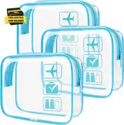 TSA Approved Toiletry Bag - Clear Makeup Bag Waterproof Quart Size Bag, Travel M