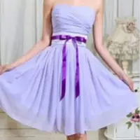 在飛比找蝦皮購物優惠-紫色緞帶小禮服 伴娘服