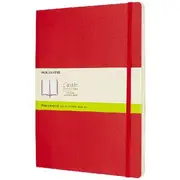 Moleskine Softcover Plain XL 192pg Notebook Scarlet Red