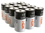 HDX C Alkaline Batteries Mercury & Cadmium Free - 12 Pack