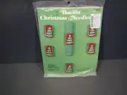 NEW SEALED BUCILLA "JEWELED" CHRISTMAS TREES NAPKIN RINGS KIT #2837
