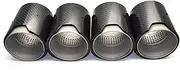 4 Pcs Glossy Matte 70mm Inlet Carbon Fiber Exhaust Tip Systems Muffler Pipe Cover Compatible With M/W F87 F80 F82 F83 M2 M3 M4(Gloss Black)