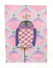 Zecca Fleur Bird Handpainted Needlepoint Canvas 18 count