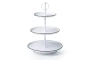 CHEF INOX GALVANISED METAL 3 TIER TEA STAND