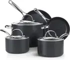 Cooks Standard 8-Piece Nonstick Hard Anodized Cookware Set, Pots and Pans Set In
