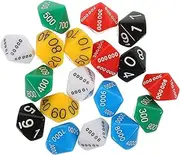 BCOATH 18pcs Multi Sided Party Dice Plastic Game Props for Home Bar and Party Fun