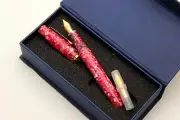 Kanwrite Legacy Pink Acrylic Body Fountain Pen Medium Nib & Fine Nib New In Box