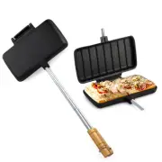 Coloch Double Pie Iron Sandwich Maker Cast Iron Campfire Sandwich Maker with