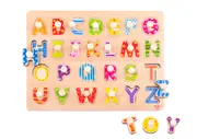 Tooky Toy - ALPHABET WOODEN PEG PUZZLE