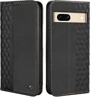 [CXTcase] Case for Google Pixel 7a, Shockproof PU Leather Flip Folio Cover with Card Slots, Magnetic Wallet Case for Google Pixel 7a, Black