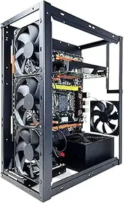 Open Frame Case - Stackable Pc Chassis, Aluminum Build Stand | Heat Venting Modular Rack for Overclocking Systems, Custom Hardware Assembly, Computer Motherboard Rack Testing Setup Tech Enthusiasts
