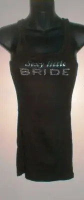 VICTORIA'S SECRET SPARKLING "SEXY LITTLE BRIDE" TANK TOP BLOUSE MEDIUM **NWTS**