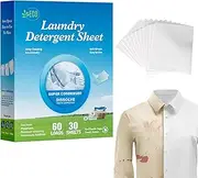 Washer Sheets Detergent | Natural Scented Deep Cleaning Detergent Sheets - Portable Household Cleaning Supplies, Liquid Less Sheets for Wool, Clothing, Cotton Fabric