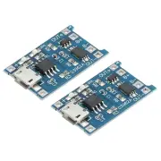 TP4056 MICRO USB 4.5-5.5V 1A 18650 Battery Charger Module Board Pack of 2