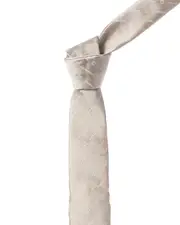 Givenchy Silver Grey Diagonal Logo Silk Tie