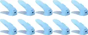 Shoe Slots Space Saver, Stackable Shoe Slot Organizer Space Saver, Easy Shoe Organizer, Shoe Storage, Blue Pack of 10