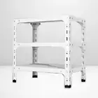 3 Tier Shelving Unit White Steel Storage Rack for Laundry Bathroom Warehouse