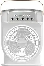Portable Air Conditioner Fan,Water Mist Fans with 7 Colors LED Lights, USB Rechargeable Desk Fa-n with Portable Handle Air Cooler for Home Office Bedroom Table and Desktop