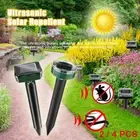 1-4 Pack Solar Power Ultrasonic Mice Gopher Mole Pest Snake Repellent Repeller