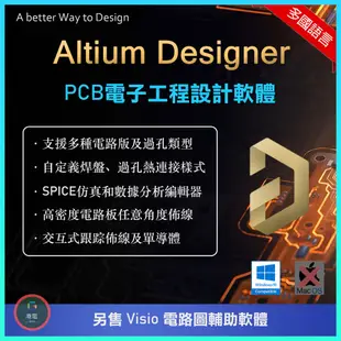 【電路設計】 Altium Designer 電路板設計軟體 永久使用 零件 半導體 Circuit PCB UGO