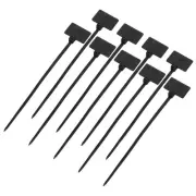 100pcs Marker Cable Zip Ties, 4 Inch Self-Locking Labels Zip Tie Wraps,Black
