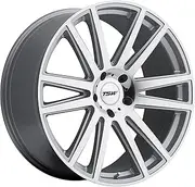 TSW GATSBY Silver Wheel with Painted Finish (22 x 10. inches /5 x 112 mm, 44 mm Offset)