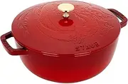 [STAUB] Specialty Shaped Dutch Cast Iron 3.75-qt Essential French Oven Dragon Lid-Cherry