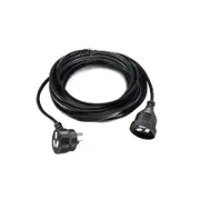 8ware RC-3088AU-020 2m AU Power Cable Extension 3-Pin Male to Female 3-Pin AU Piggy Back Black