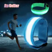 LED Safety Strap in Dark Night Armband Reflective Running Glow Arm Band Belt