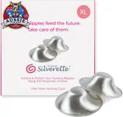 Original Silver Nursing Cups, 925 Silver Nipple Shields for Breastfeeding, XL