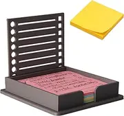Jumygear Sticky Note Holder Compatible with Post It Notes, 3x3 Sticky Pads Dispenser with Stencil, Memo Pad Organizer with Line Box Drawing Template for Office and Home