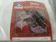 Vintage Quaker Lace Christmas Holiday Collection Snowmen White Tree Skirt - New
