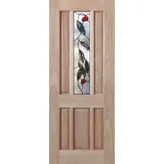 Woodcraft 2040 x 820 x 40mm Entrance Door Hamlett Gumleaf TG Glass