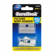 Zenith Sure Hook PICTURE WIRE HANGER for 20kg Heavy Frame Strong Safe ALUMINIUM