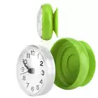 Waterproof Bathroom Shower Clock Timer Alarm Wall Clock W/ Suction Green NEW