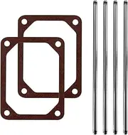 2 Sets 690981 & 690982 Push Rods Valve Cover Gasket Kit Compatible with Bri-GGS and Stra-tton Engine 690971 Replacement Valve Cover Gasket