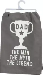 Primitives By Kathy Flour Sack Dish Towel ~ Dad the Man the Myth the Legend