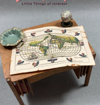 MAGELLAN MAP in Miniature 1:12 Scale Voyage Around The World Ferdinand Magellan