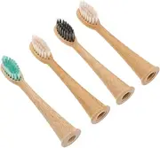 Ipetboom Bamboo Toothbrush Heads Replacements for Electric Toothbrushes Soft Bristles Hx6730 Compatible 4 Pack