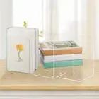 4 Pieces Bookends,Clear Acrylic Bookends For Shelves,Heavy чй Duty Book *^ K2T5